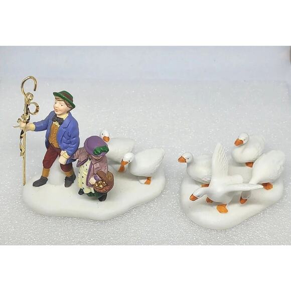 Dept 56 VI SIX GEESE A LAYING Twelve Days of Dickens' Village 58382 VTG 1999 BOX - Picture 5 of 16